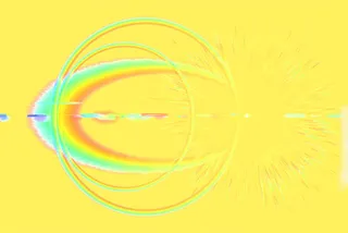 黄色礼花彩色光效海报免抠