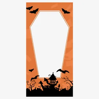 万圣节故事郊外场景边框免抠