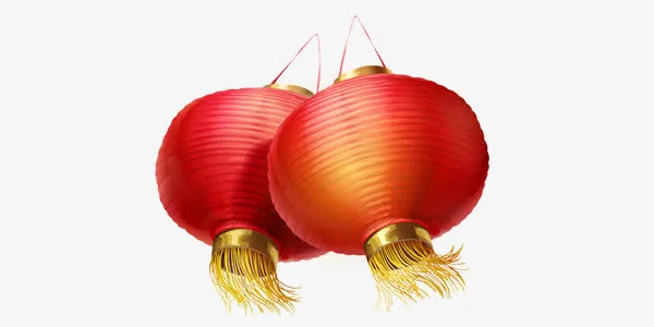 一对红灯笼免抠