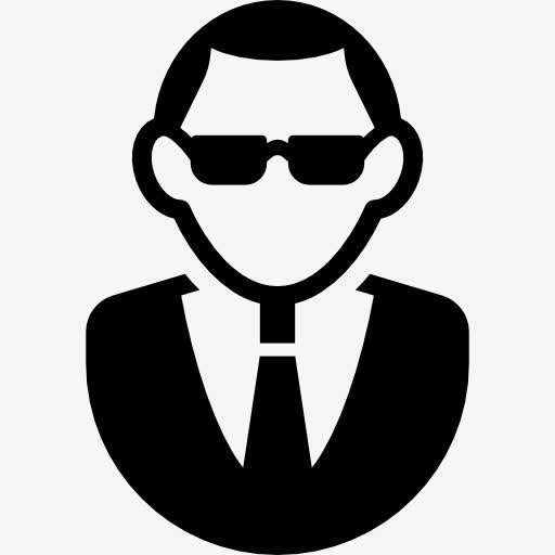戴着墨镜的男人，西装图标免抠
