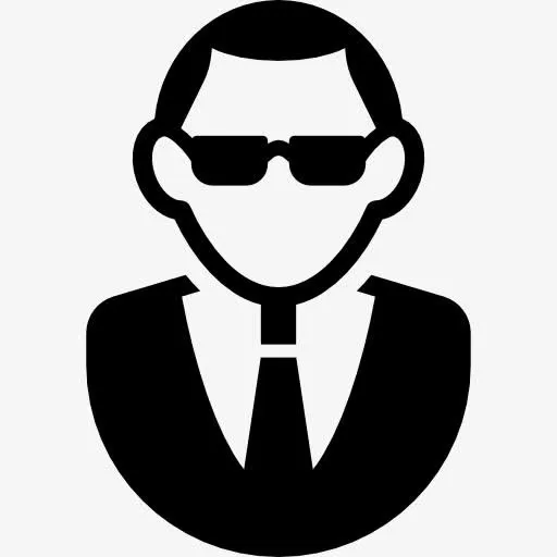 戴着墨镜的男人，西装图标免抠