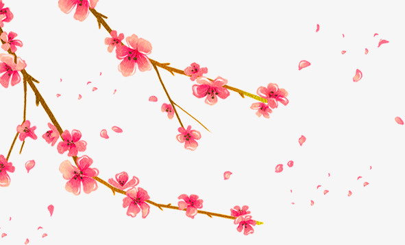 梅花漂浮元素免抠