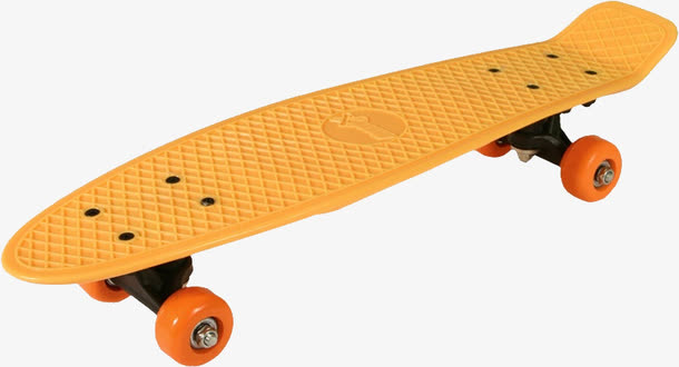 黄色Skateboard免抠