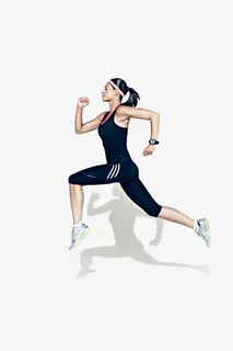 跑步的女孩壁纸图片免抠