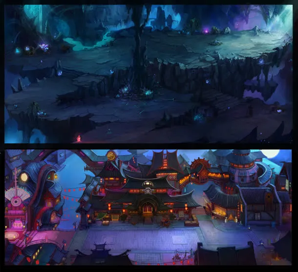 梦幻星光场景画风免抠