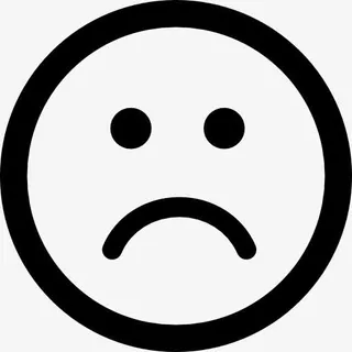 悲伤的脸在圆形广场图标免抠