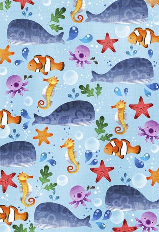 卡通海洋海底世界儿童手绘背景高清