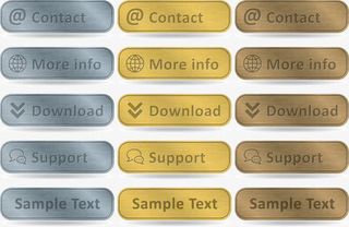 木质金属色标牌按钮免抠