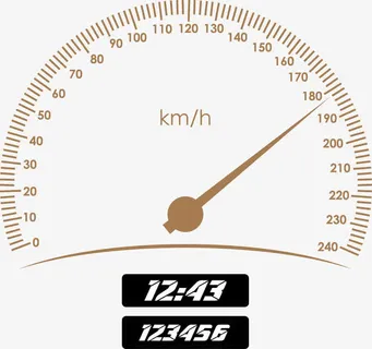 汽车时尚时速表里程表图片免抠