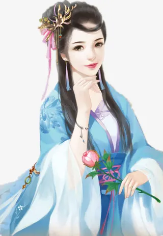 古风立绘端庄美女png素材免抠