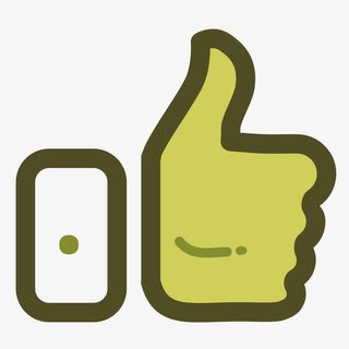 黄色点赞手势免抠手绘/卡通卡通元素