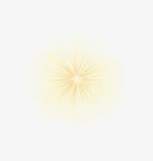 黄色放射星光效果元素免抠