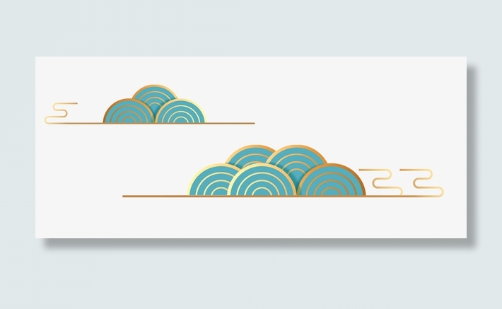 国潮风祥云元素免抠