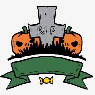 万圣节墓碑南瓜免抠