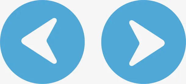 蓝色箭头按钮免抠标签元素