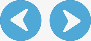 蓝色箭头按钮免抠标签元素