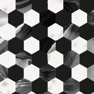 黑白高对比质感六边形双层纹理高清