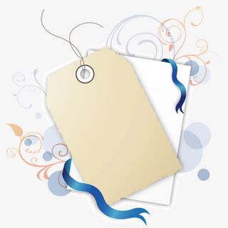 文案背景装饰 渐变蓝色丝带