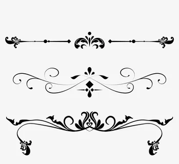 欧式巴洛克花纹分栏线边框免抠