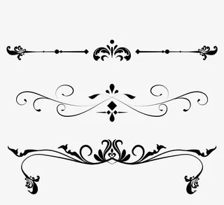 欧式巴洛克花纹分栏线边框免抠