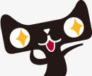 星星黑色天猫双11免抠
