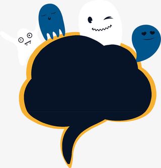 可爱的幽灵便利贴免抠