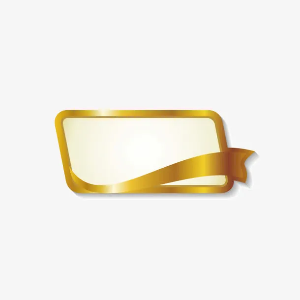 金色边框标签png免抠