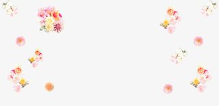 彩色花束边框装修免抠