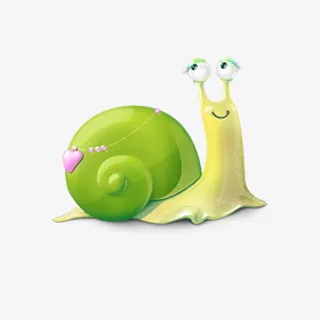 蜗牛，可爱，卡通，夏季免抠