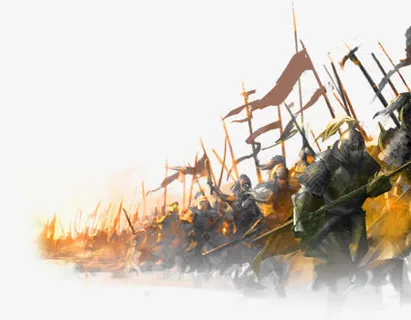 手绘游戏火光十色免抠