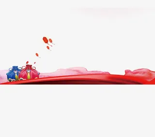 福袋红灯笼绸带图片素材免抠