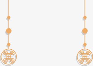 春节黄色中国结挂饰免抠