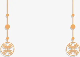 春节黄色中国结挂饰免抠