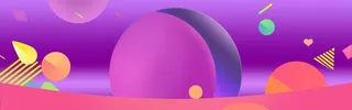 紫色几何渐变电商banner背景图高清