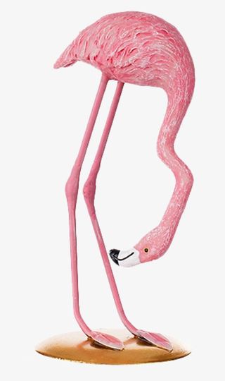 弯腰的可爱火烈鸟摆饰免抠