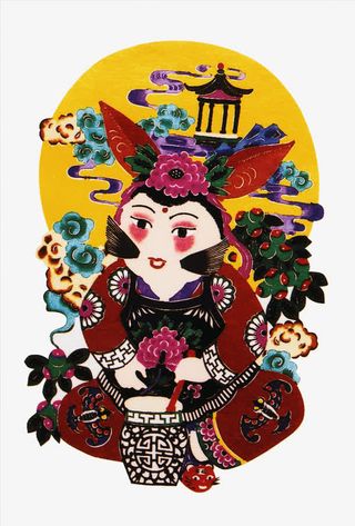 复古年画人物免抠