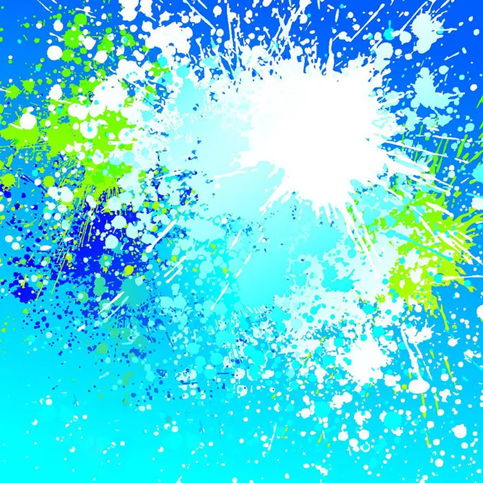 蓝绿色颜料喷溅激情背景高清