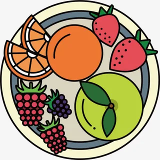 水果拼盘矢量图免抠