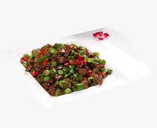 小米椒碎炒牛仔粒免抠
