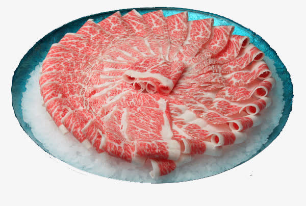 一盘雪花牛肉免抠