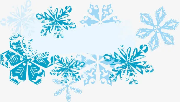 雪花矢量冰雪边框素材免抠