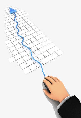 人物手箭头指示方向免抠