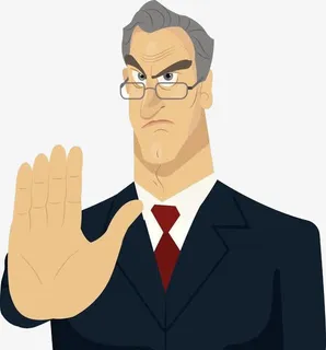 商务人士凶神恶煞的表情PNG免抠