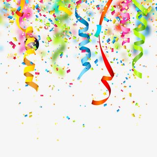 彩带庆祝素材免抠