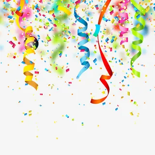 彩带庆祝素材免抠