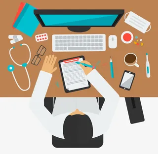 矢量医生办公室免抠