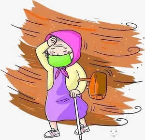 沙尘暴免扣卡通素材免抠