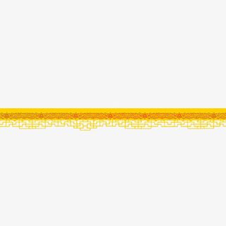 黄色边框纹理花纹元素免抠