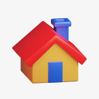 C4D立体3D模型卡通家免抠