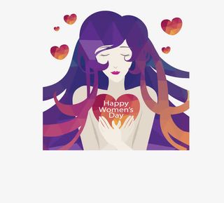 美丽女人妇女节海报免抠